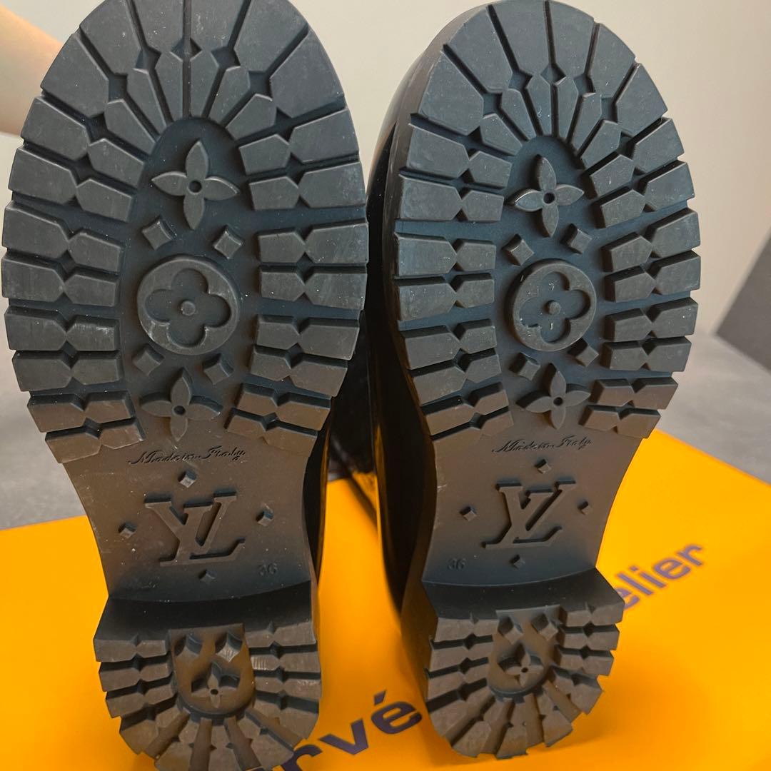 Louis Vuitton ブラック 長靴　36 23cm