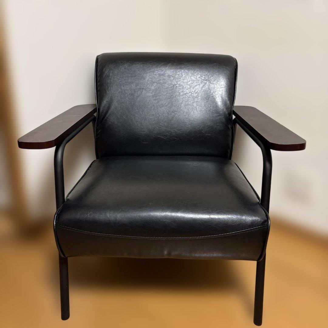 1Pソファ 76cm チェア 76幅ソファ 一人掛け バイキャスト風 pvc