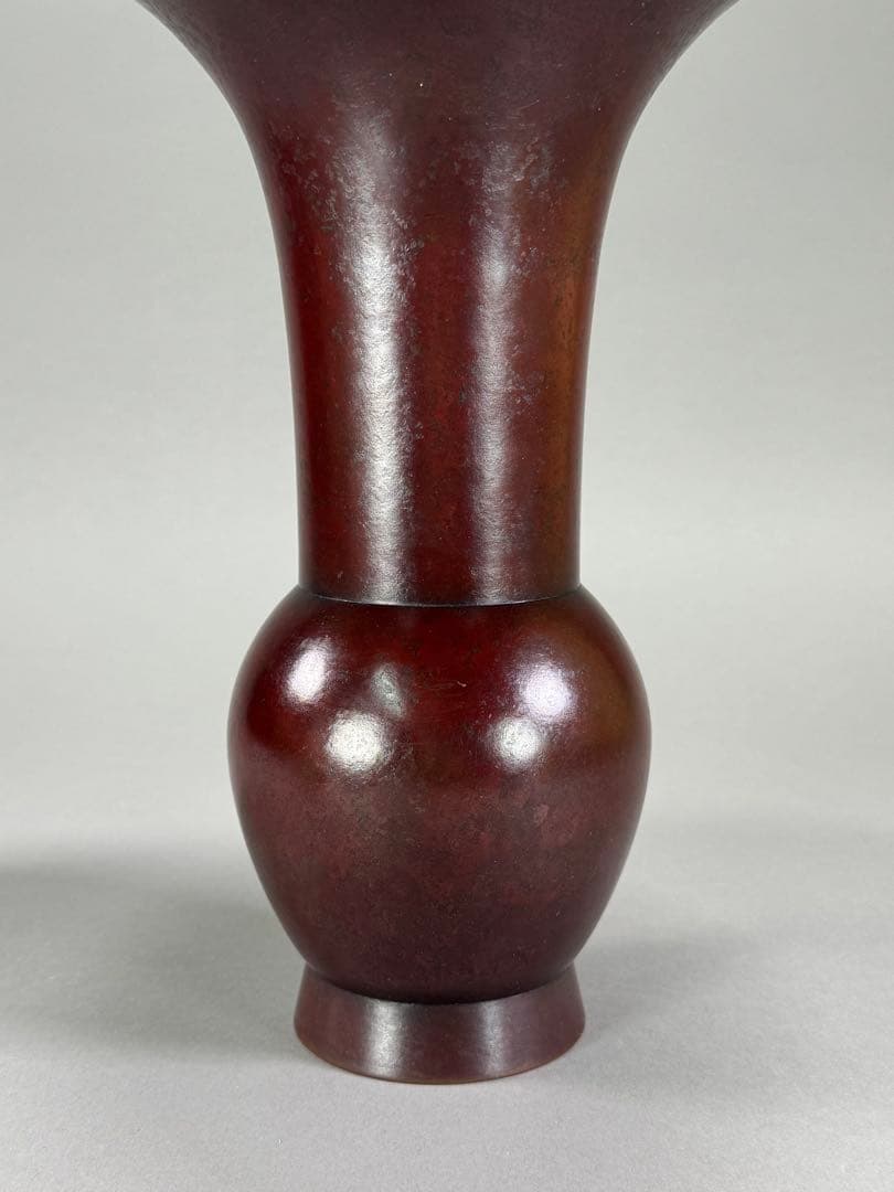 池坊　いけばな　古流　銅花器　華道具　唐銅花器　高さ25.8cm