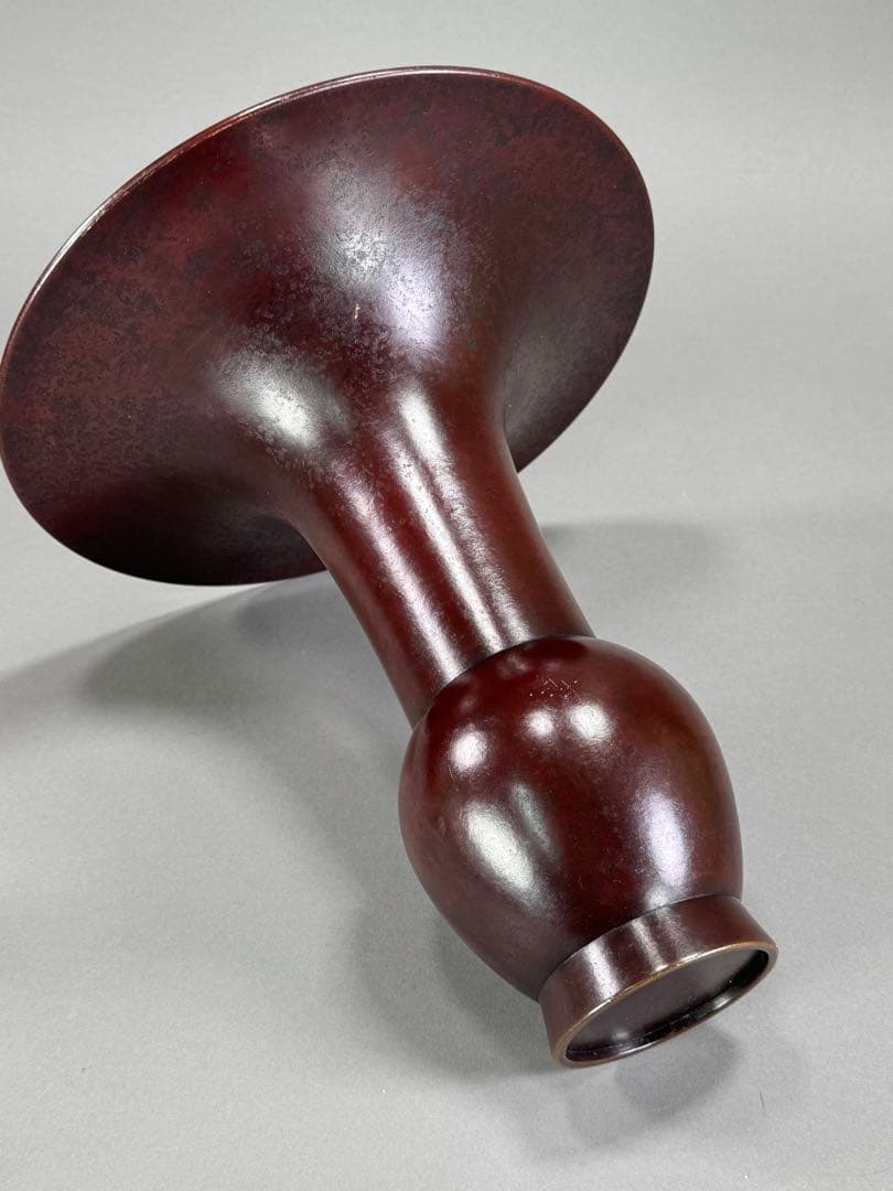 池坊　いけばな　古流　銅花器　華道具　唐銅花器　高さ25.8cm