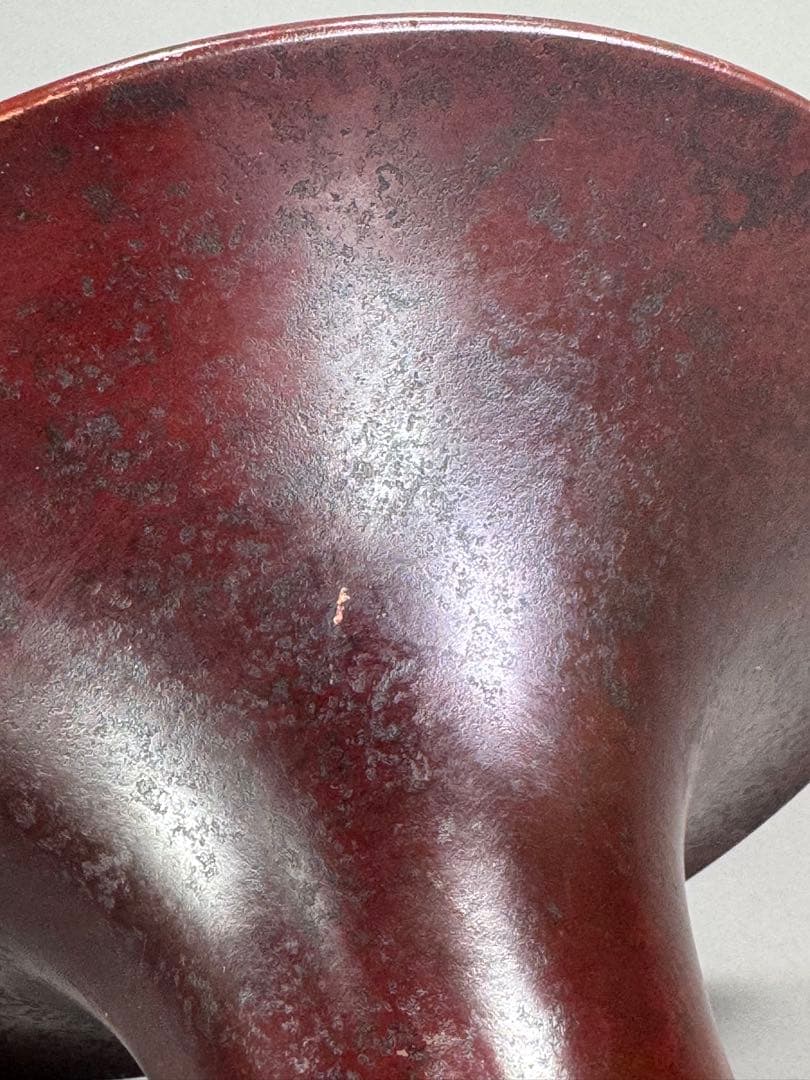 池坊　いけばな　古流　銅花器　華道具　唐銅花器　高さ25.8cm