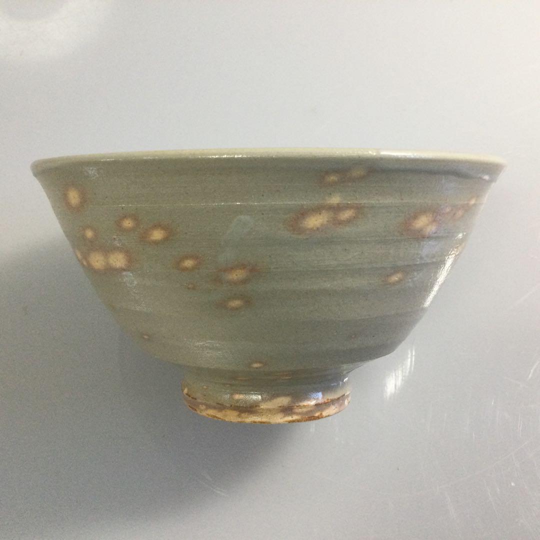 青伊羅保茶碗『玉水』遠藤祥雲作 大徳寺龍源院 細合喝堂書付 茶道具 T877