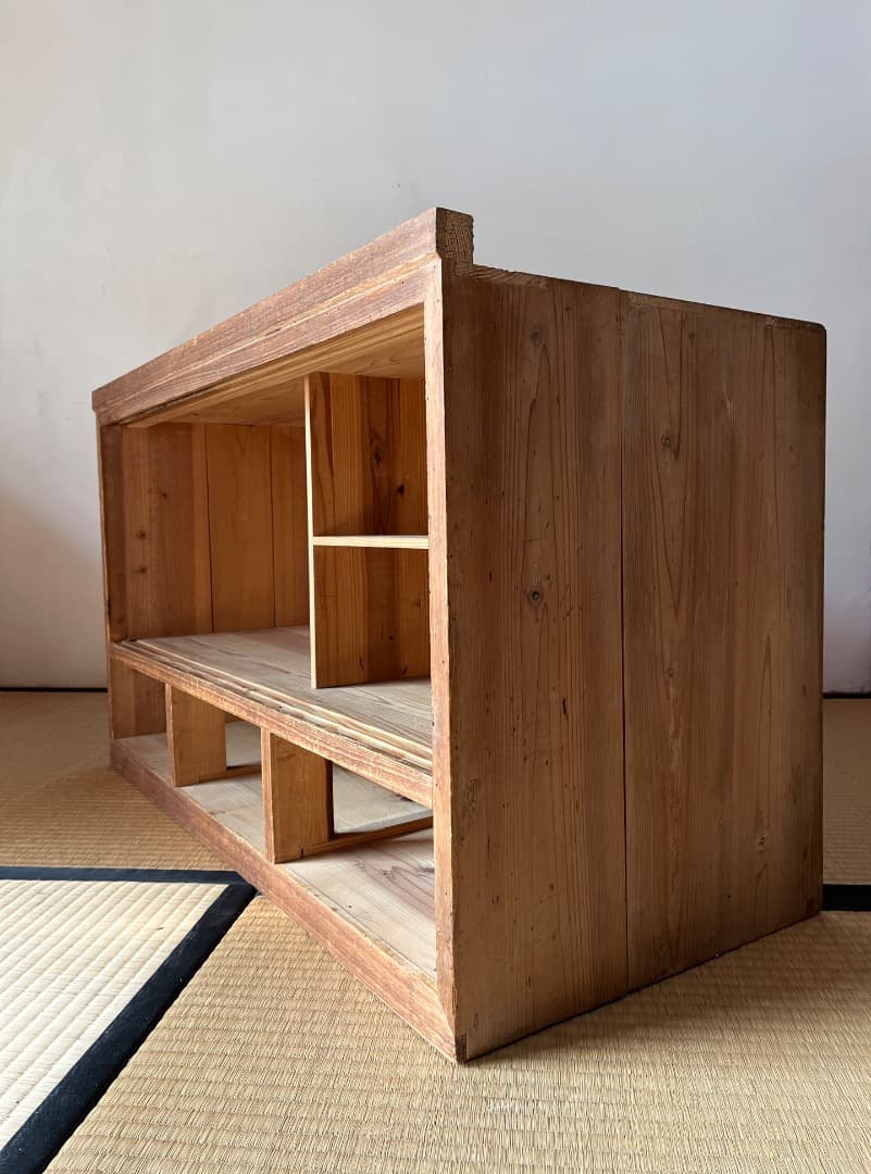 古道具 木製収納棚｜無垢材｜古民家｜昭和レトロ｜本棚・食器棚・展示棚