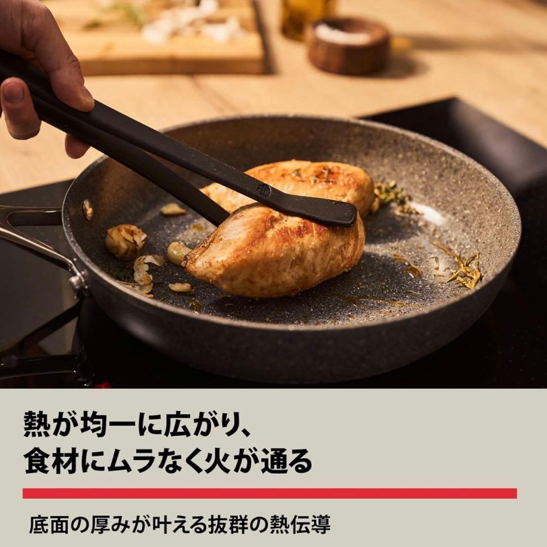 バッラリーニ サリーナ セラミック深型フライパン 28cm ガラス蓋付