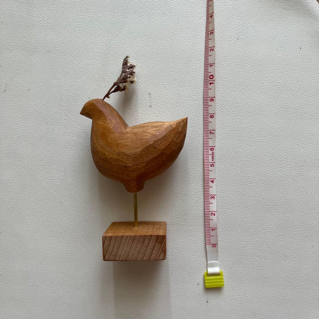 苔むす木工 オブジェ とり