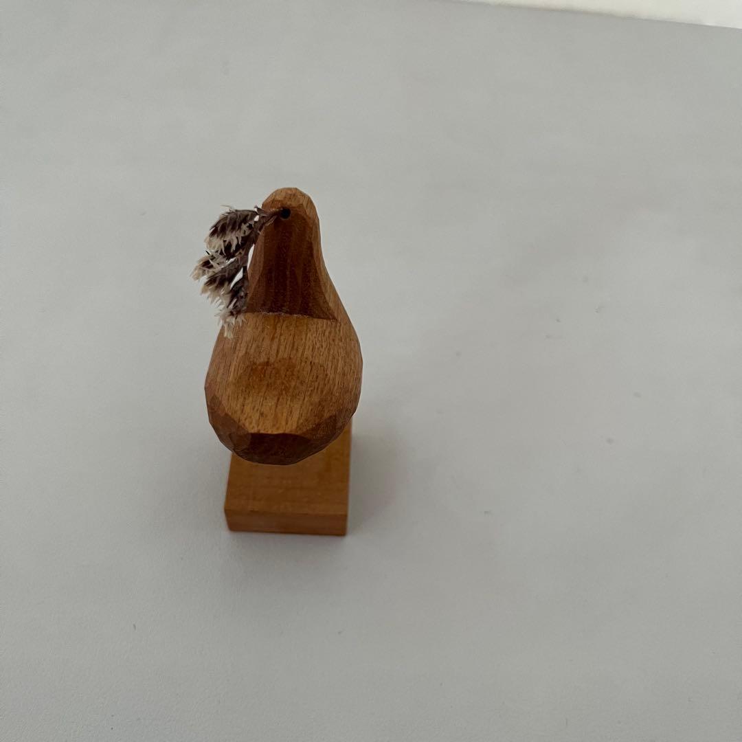 苔むす木工 オブジェ とり