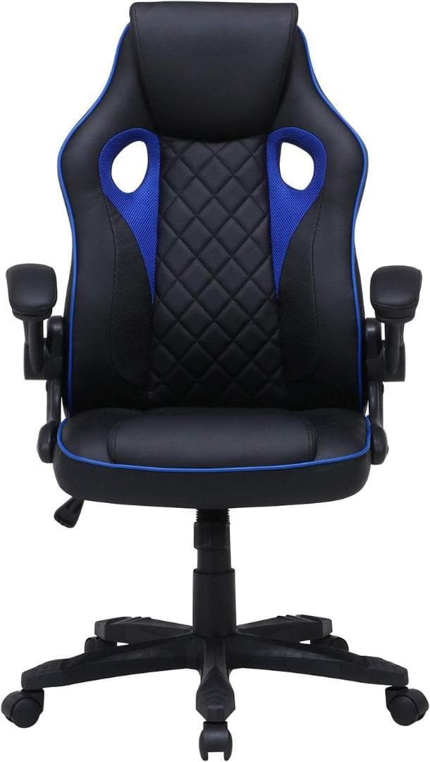 FJ DC GM　デスクチェア　ブラック＊ブルー　ワーキングチェア