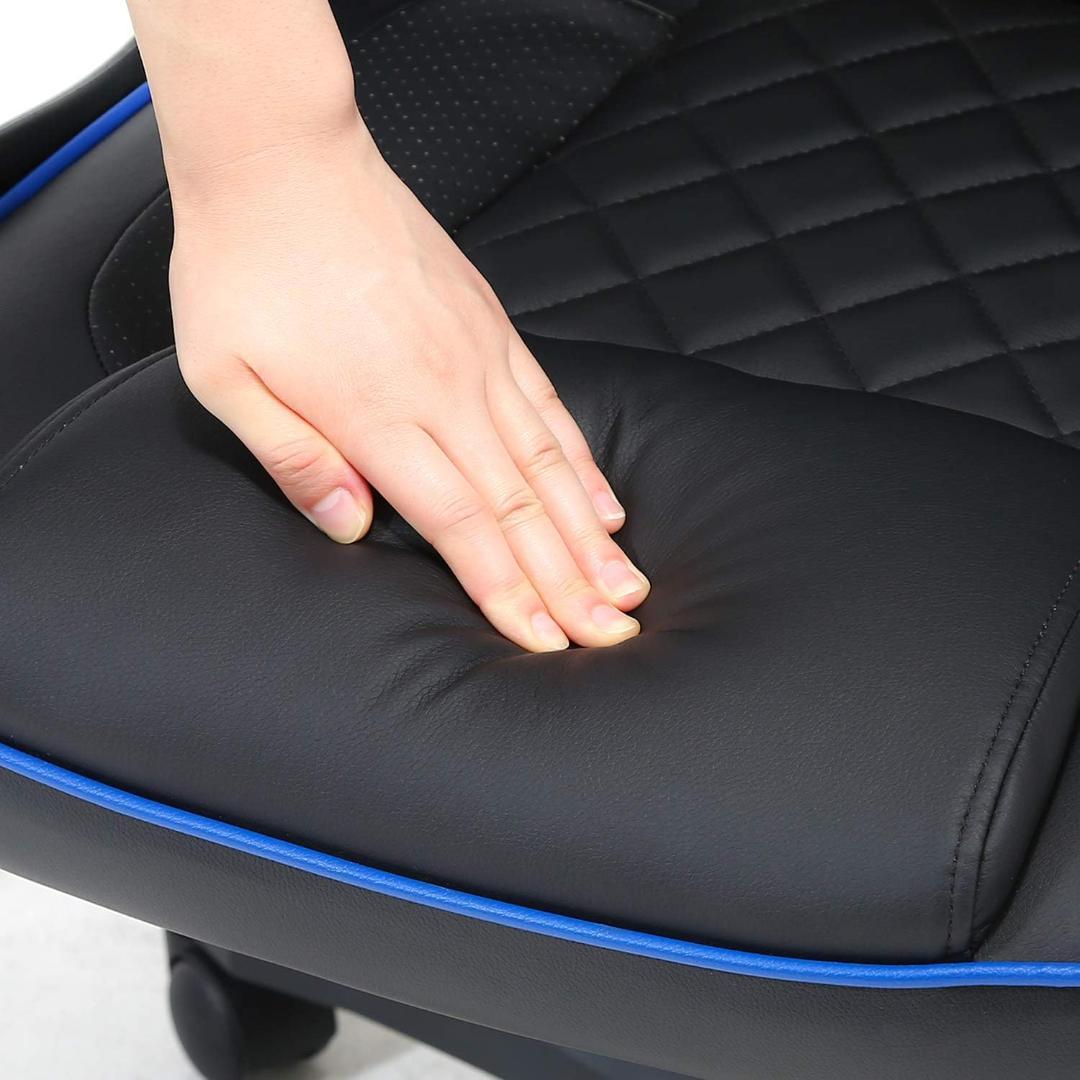 FJ DC GM　デスクチェア　ブラック＊ブルー　ワーキングチェア