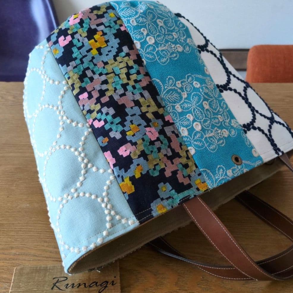 【1538】パッチワーク バケツバッグ＊ミナペルホネン