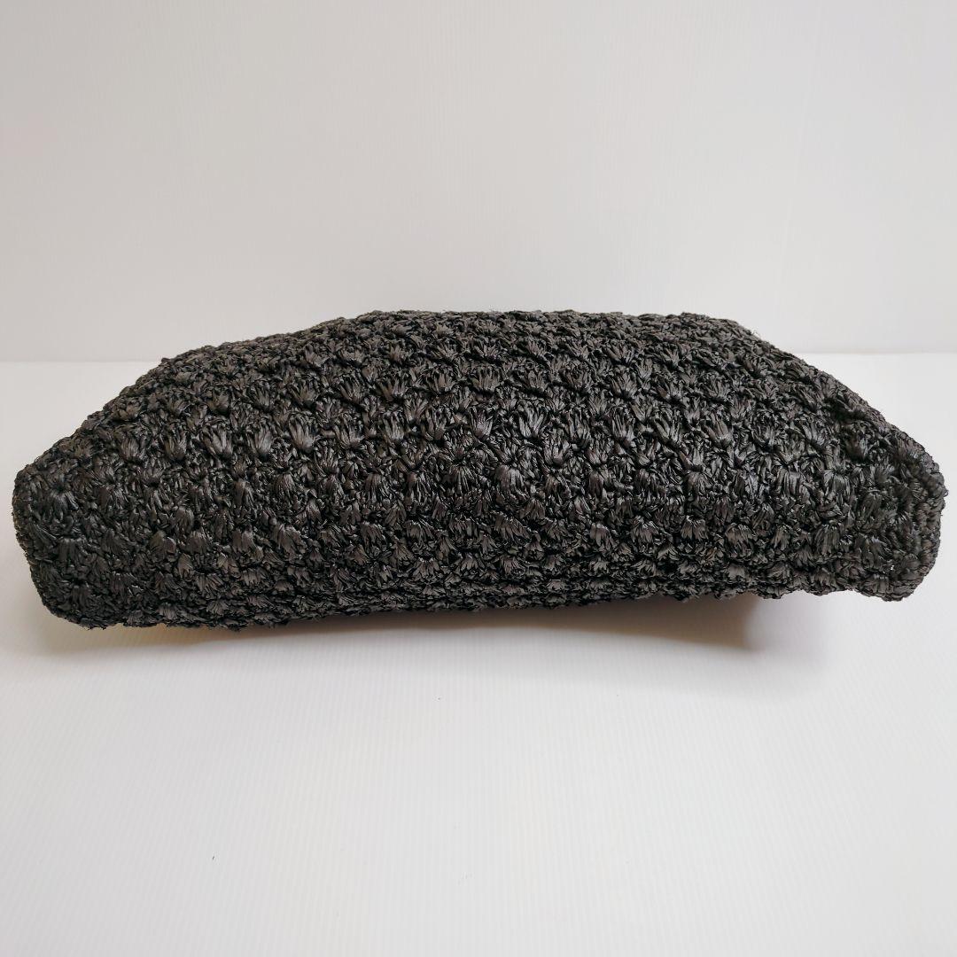 【美品】メゾンエヌアッシュパリ　ラフィア　カゴバッグ　ハンドバッグ　大容量