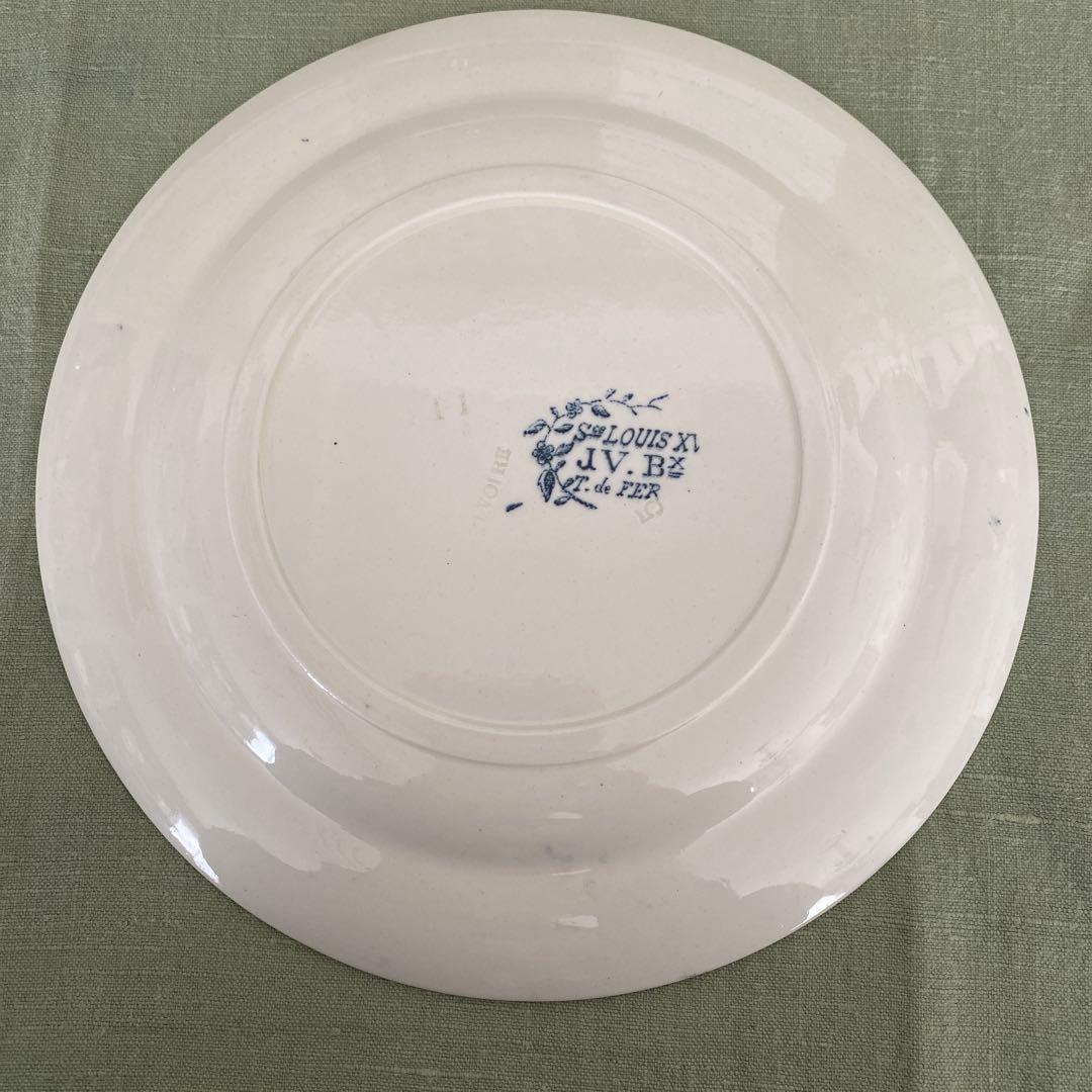 フランス　アンティークBordeaux プレート小鳥　ツバメ　lunéville