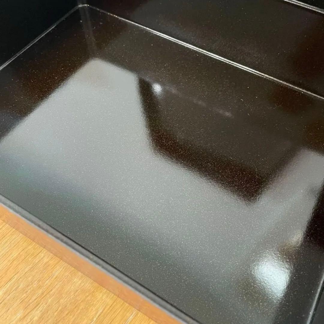 美術漆器　特選本塗 伝統工芸品　彫刻漆器　硯箱　文箱　文房具箱