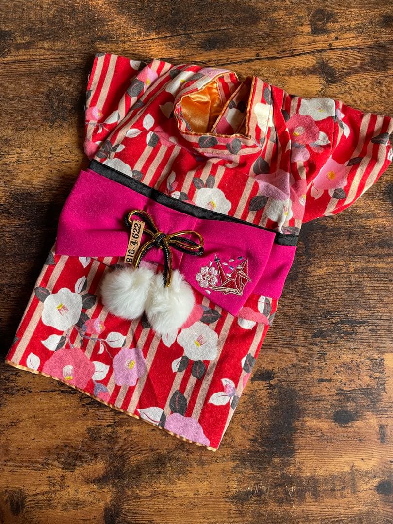 お値下げ　犬服　お雛祭り　被布＆お着物＆ショールセット　サイズM