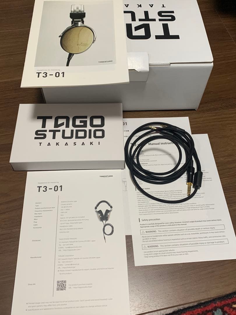 Tago studio T3-01 純正ケーブル2本付