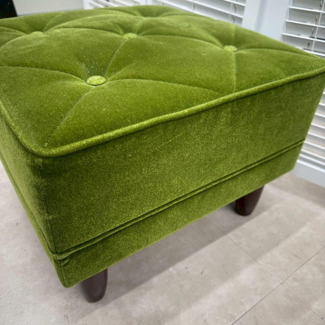 カリモク家具 Kチェア用 オットマン モケットグリーンwm01
