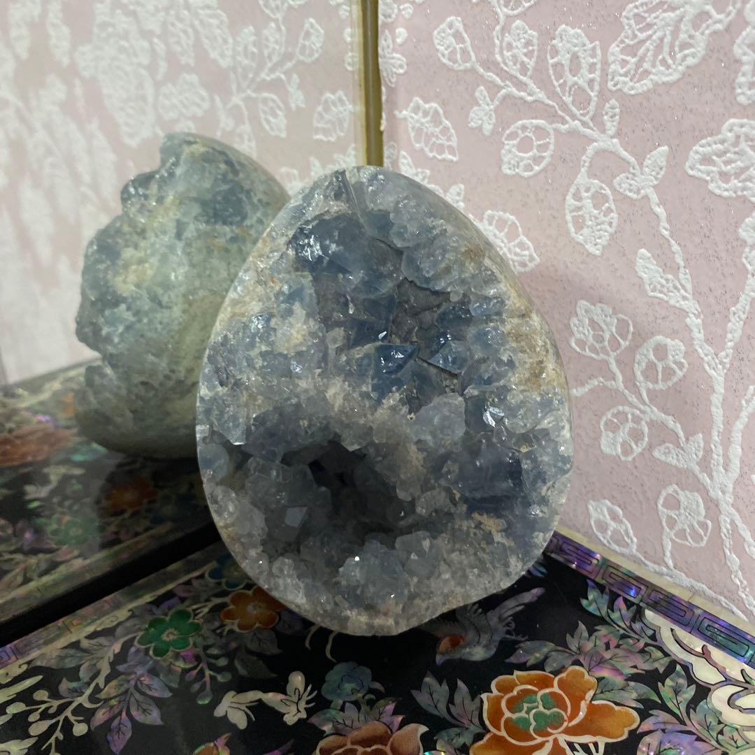 ヒーリングストーン✨✨セレスタイト天青石卵形