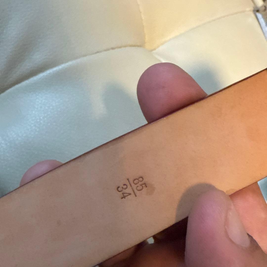 ユニセックス　Louis Vuitton ブラウンレザーベルト　ヌメ革