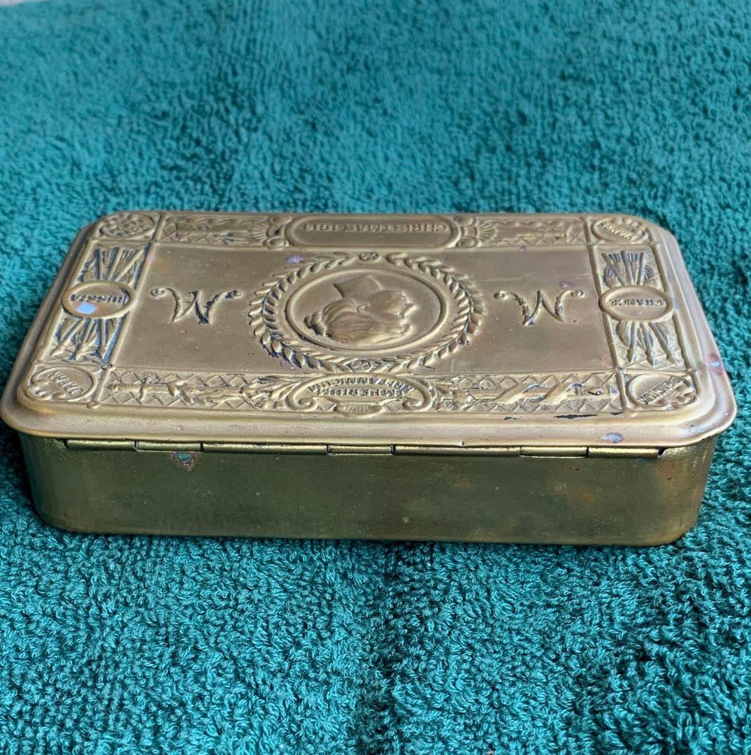 111年前！クリスマスギフト缶1914年メアリー王女が戦場の兵士に贈った真鍮の缶