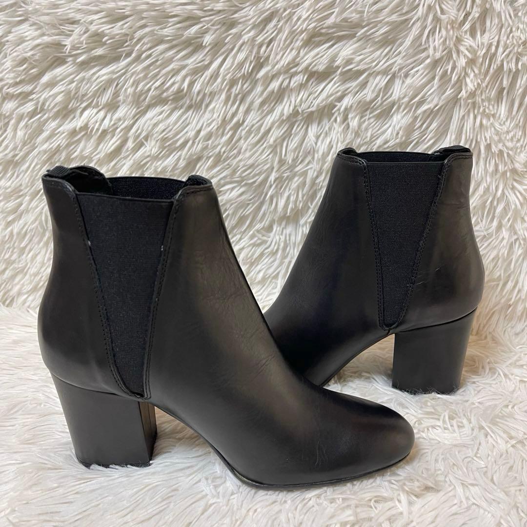 未使用 FABIO RUSCONI 本革 サイドゴアブーツ ラウンドトゥ