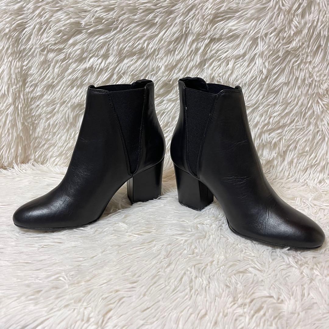 未使用 FABIO RUSCONI 本革 サイドゴアブーツ ラウンドトゥ