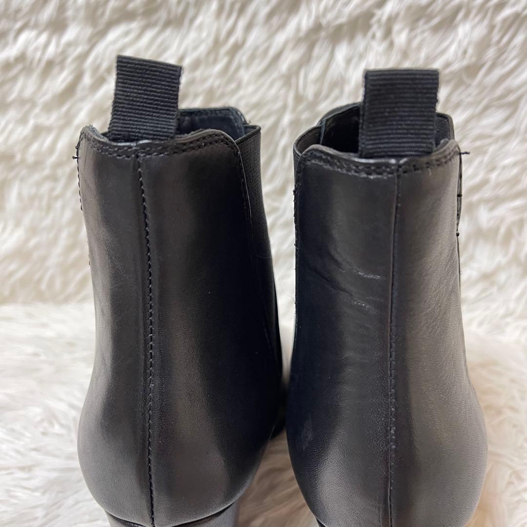 未使用 FABIO RUSCONI 本革 サイドゴアブーツ ラウンドトゥ