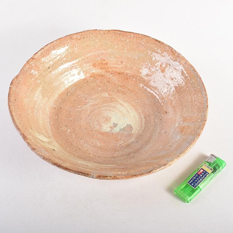 茶道具　萩焼　十代　三輪休雪作　菓子器　共箱　V　R8787B