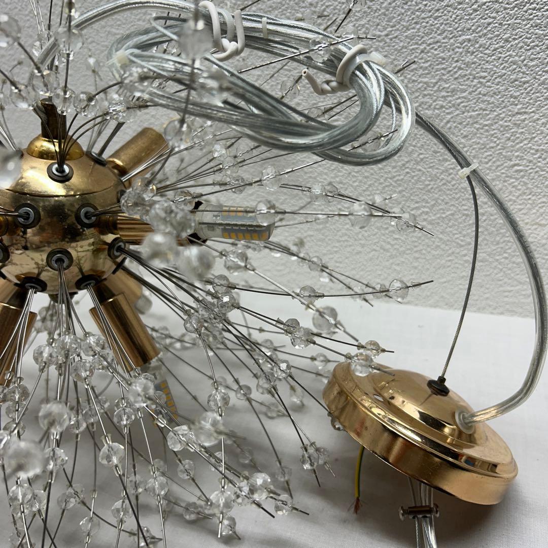 【吊照明】モダンガラスシャンデリア 8灯 クリスタル