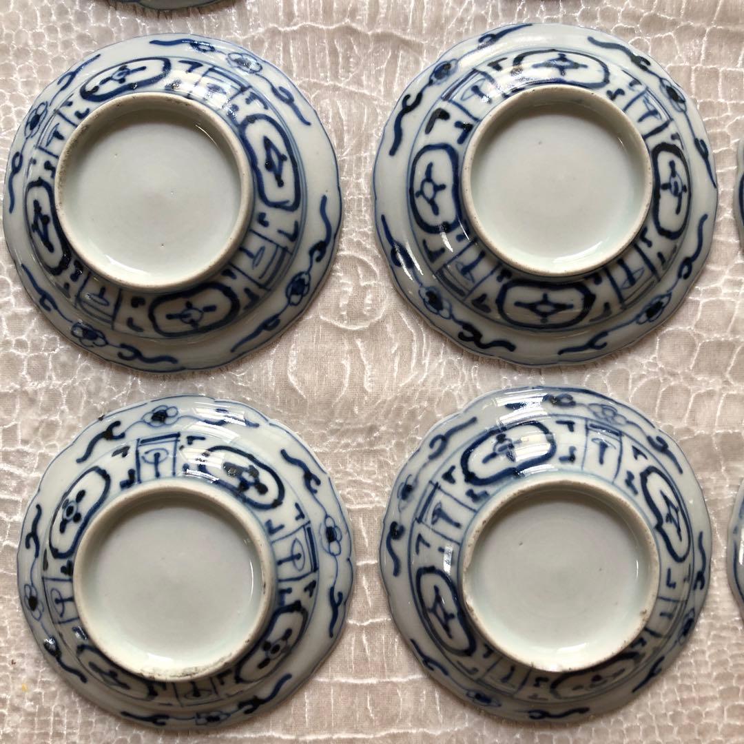 古伊万里 芙蓉手染付花鳥図手塩皿20枚　文化文政期