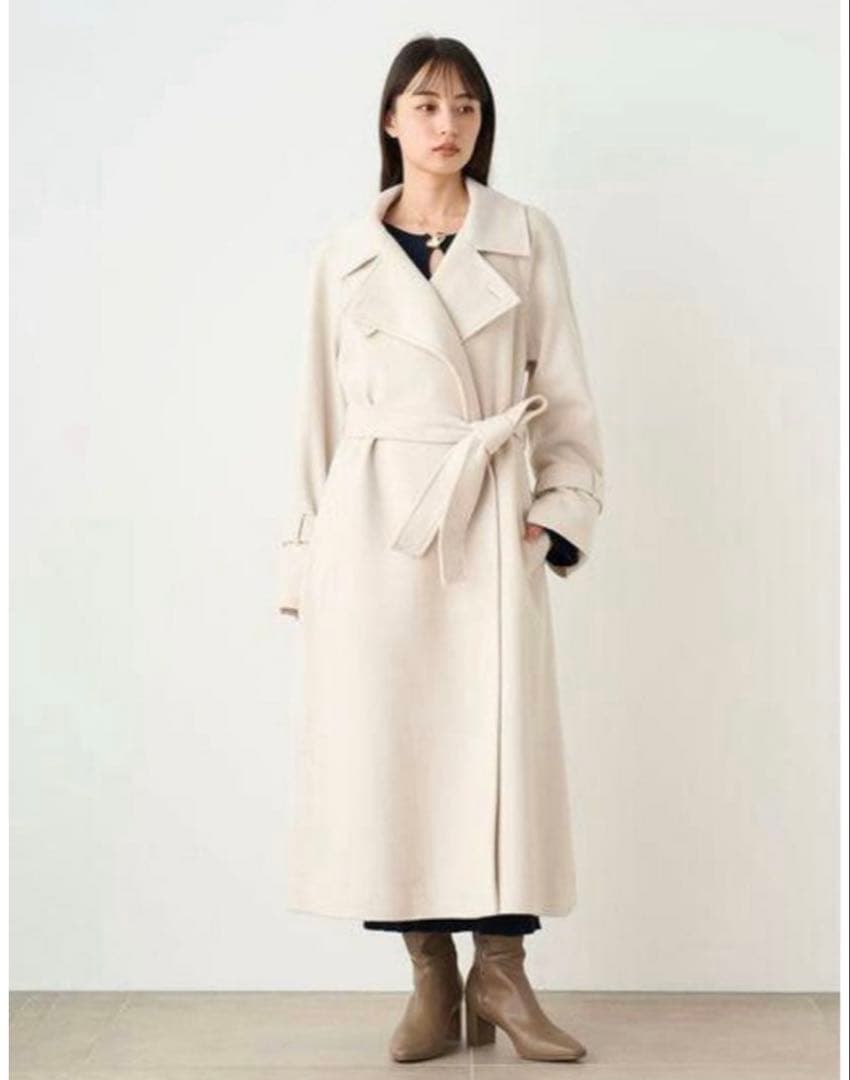 snidel ウールカシミヤスタンドカラーコート アイボリー サイズ0