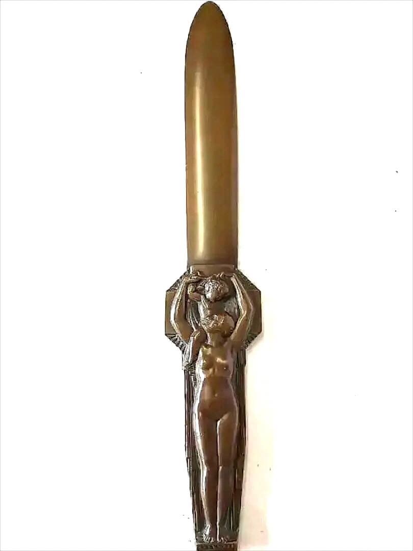 銅製:ペ-パ-ナイフ(母子像)