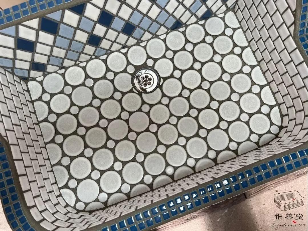 作善堂タイルシンク流し台　ガーデンパン　ガーデンシンク　ライトＳＳ　5046