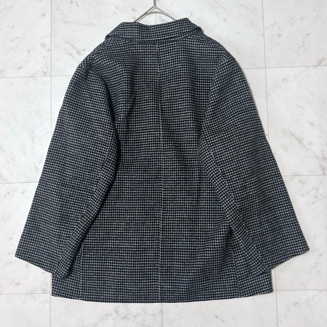 極美品 レリューム 23AW ゆったり ウールナイロンリバージャケット 千鳥柄