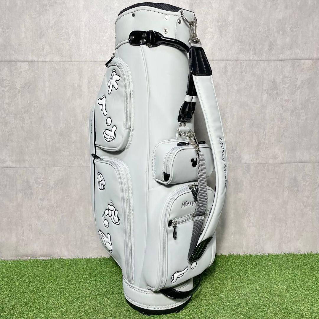 ディズニー ミッキーマウス Disney キャディバッグ ゴルフバッグ グレー