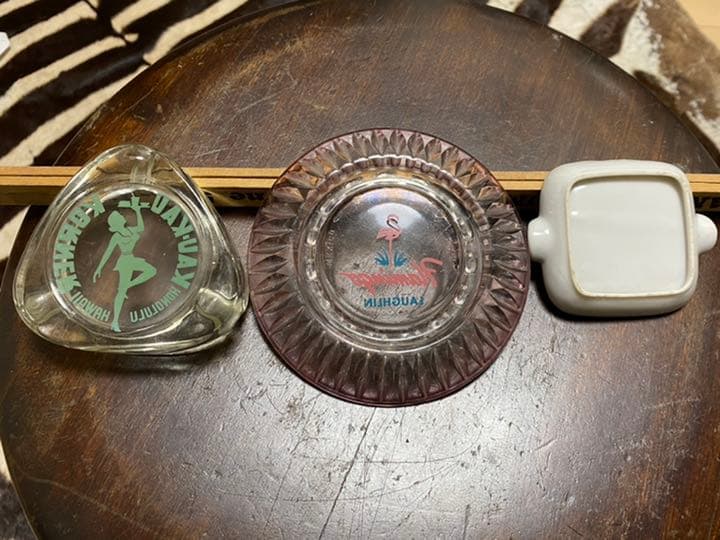 #10 50s ビンテージ 灰皿 ロカビリー 古着 ガラス バイカー