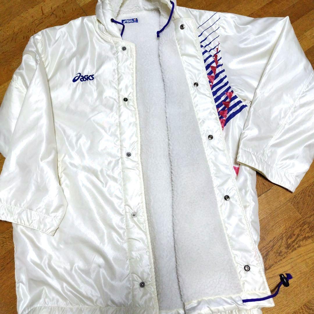 Asics ホワイト ピステ フード付き