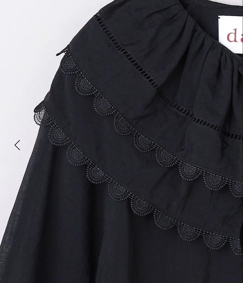 ＜dahl’ia＞ビッグフリルカラー シャツ