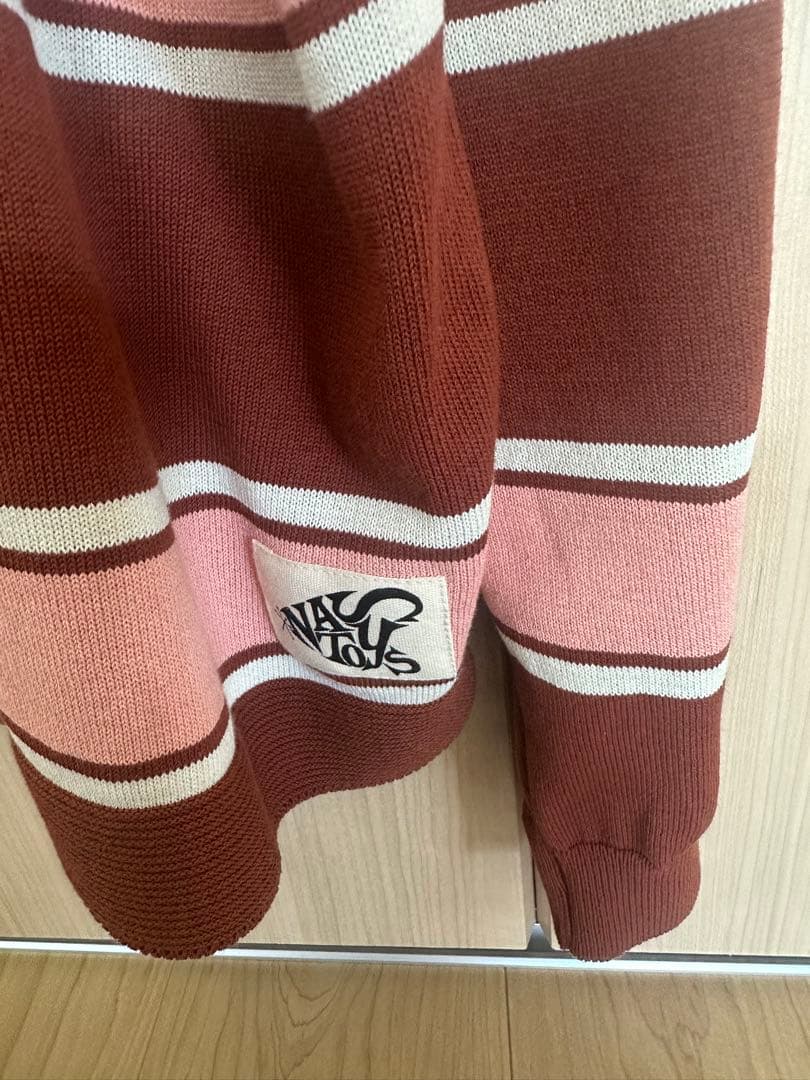 トップス NASTOYS/border crew neck L/S knit