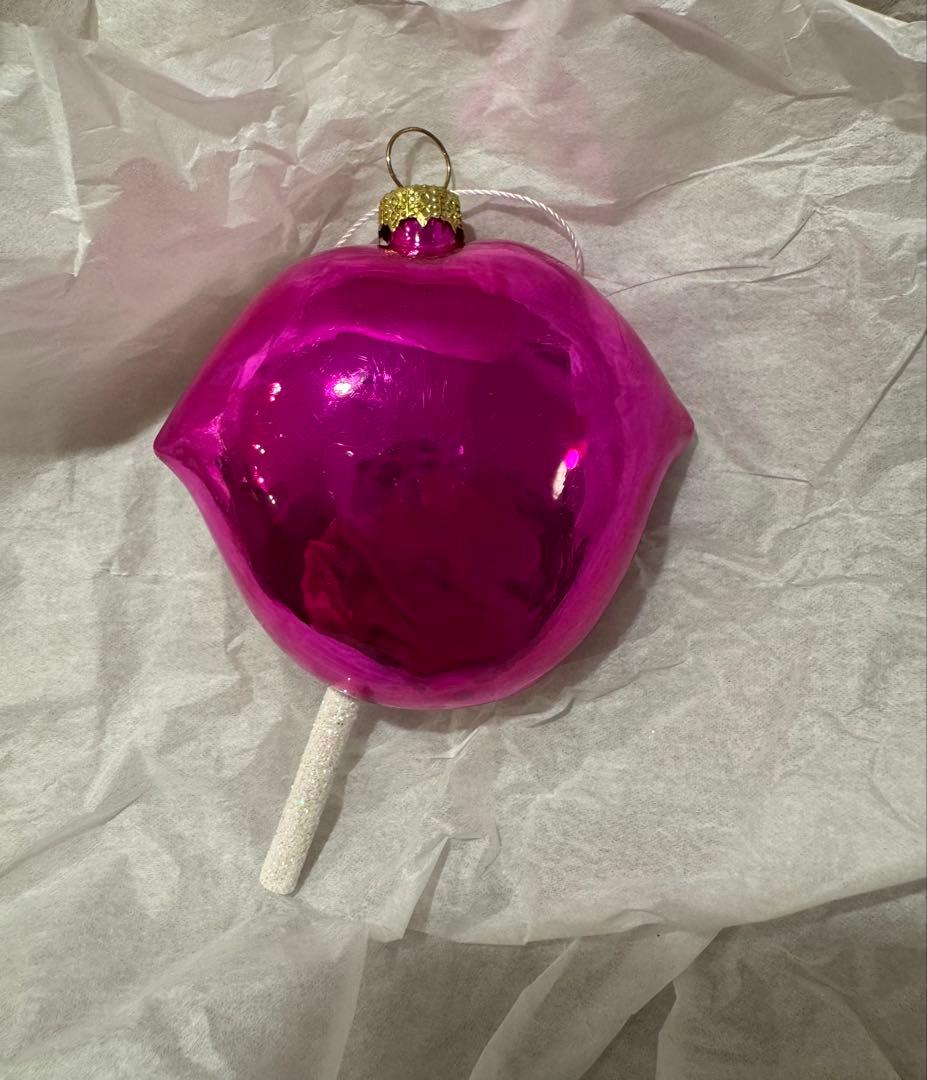 アスティエオーナメント　赤い唇キャンディーオーナメント