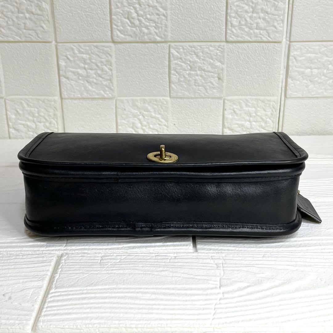 ✨極美品✨☘️COACH☘️✨ショルダーバッグ✨グラブタンレザー✨USA製✨ブラック