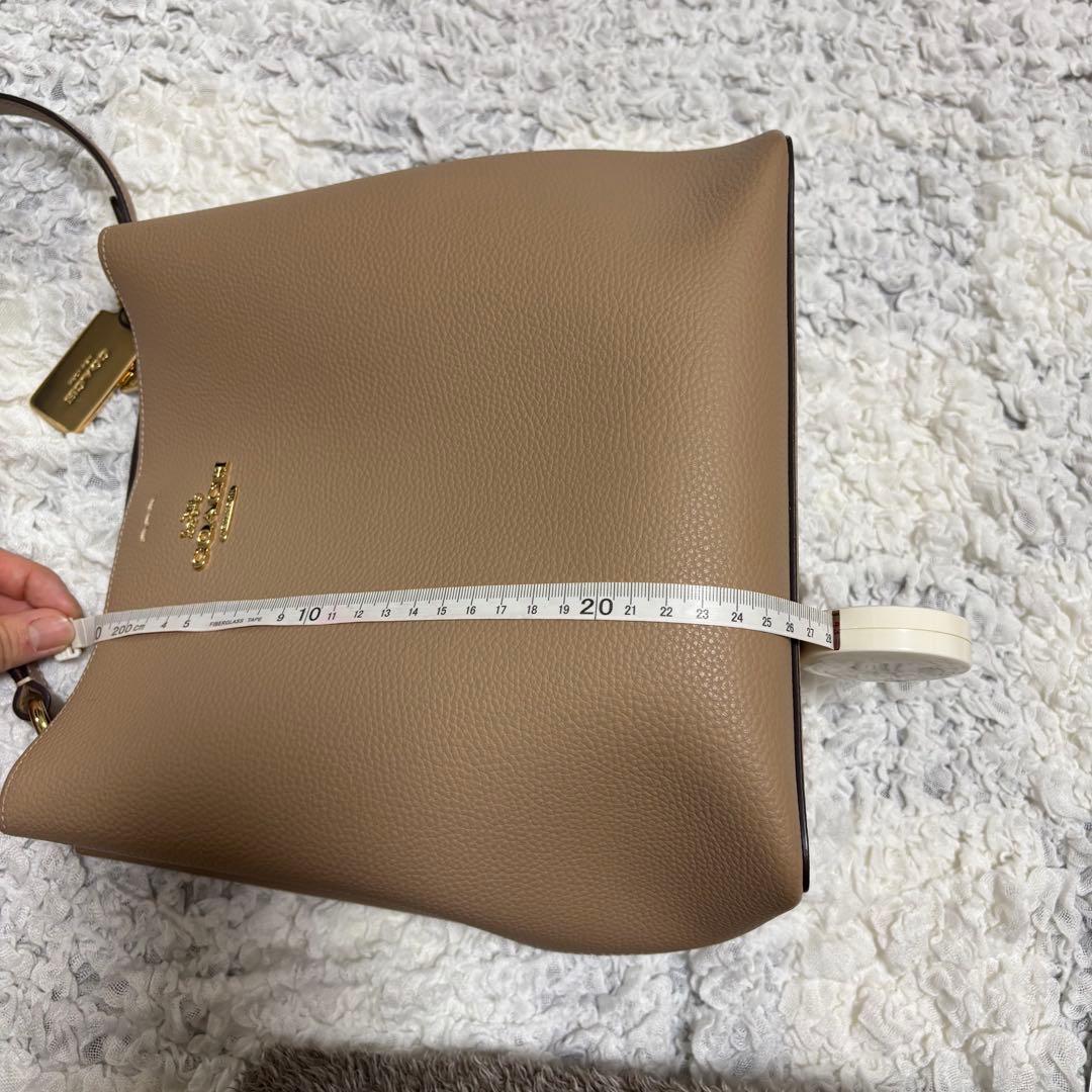 COACH ベージュ レザー バケットハンドバッグorショルダーバッグ