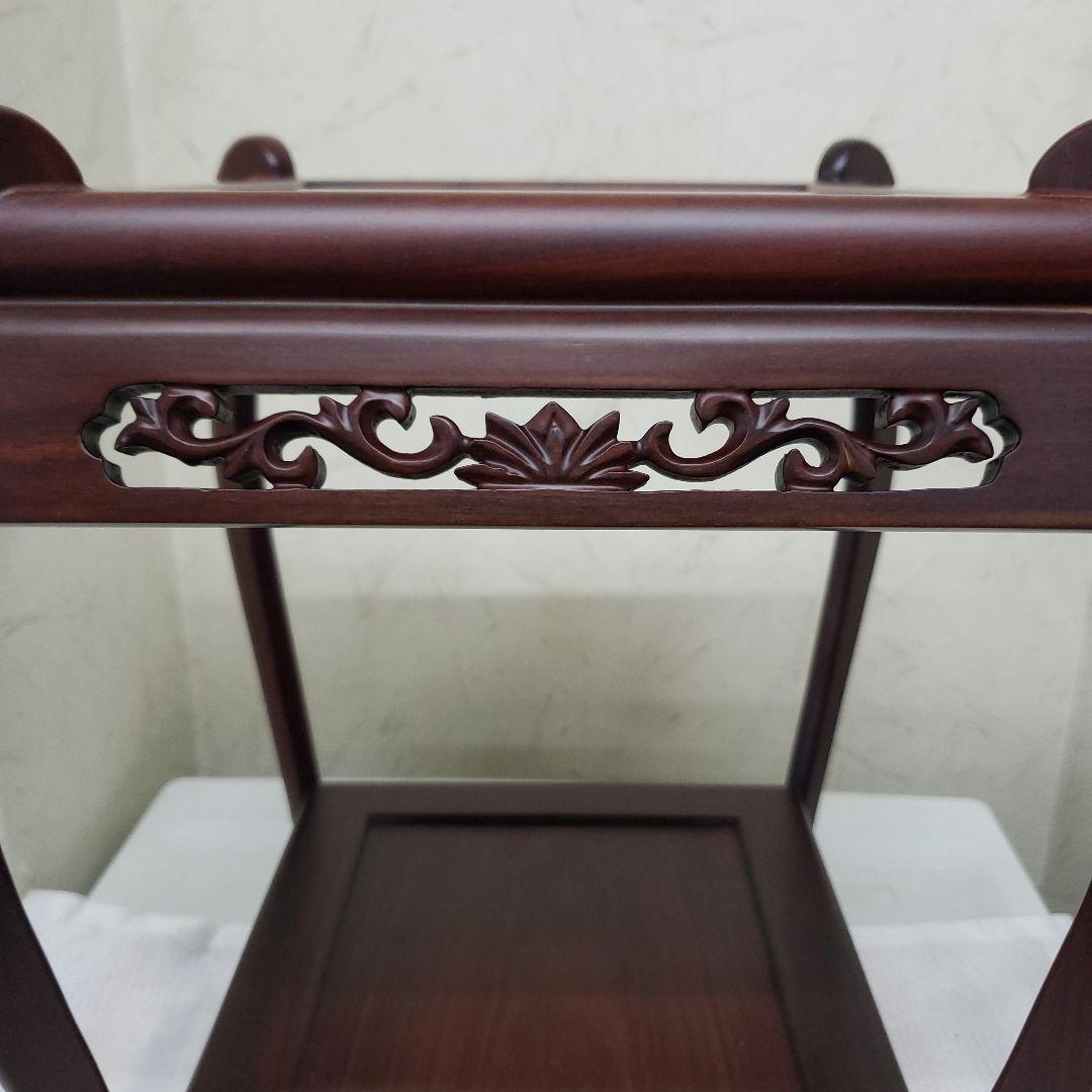 Ｂフライデー蔵出し特価　本紫檀猫足2段花台高さ３５cm幅３１cm