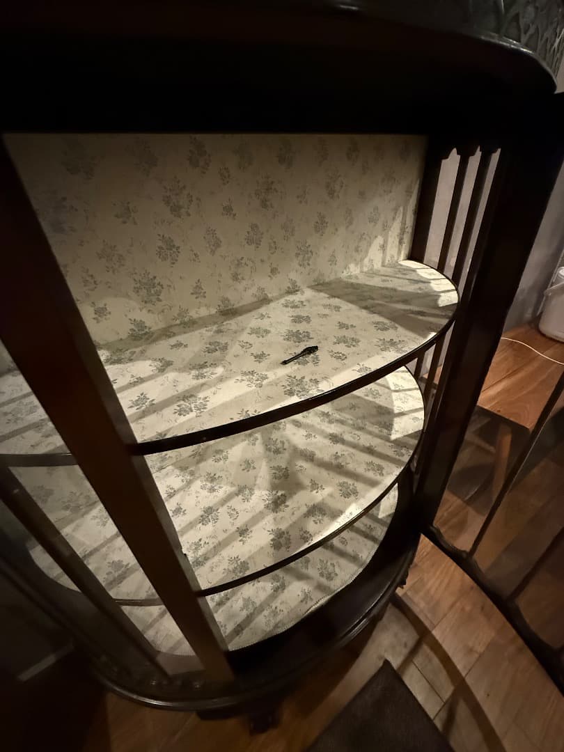 1890年代イギリス製アンティーク　ヴィクトリアン　ウォルナット　キャビネット