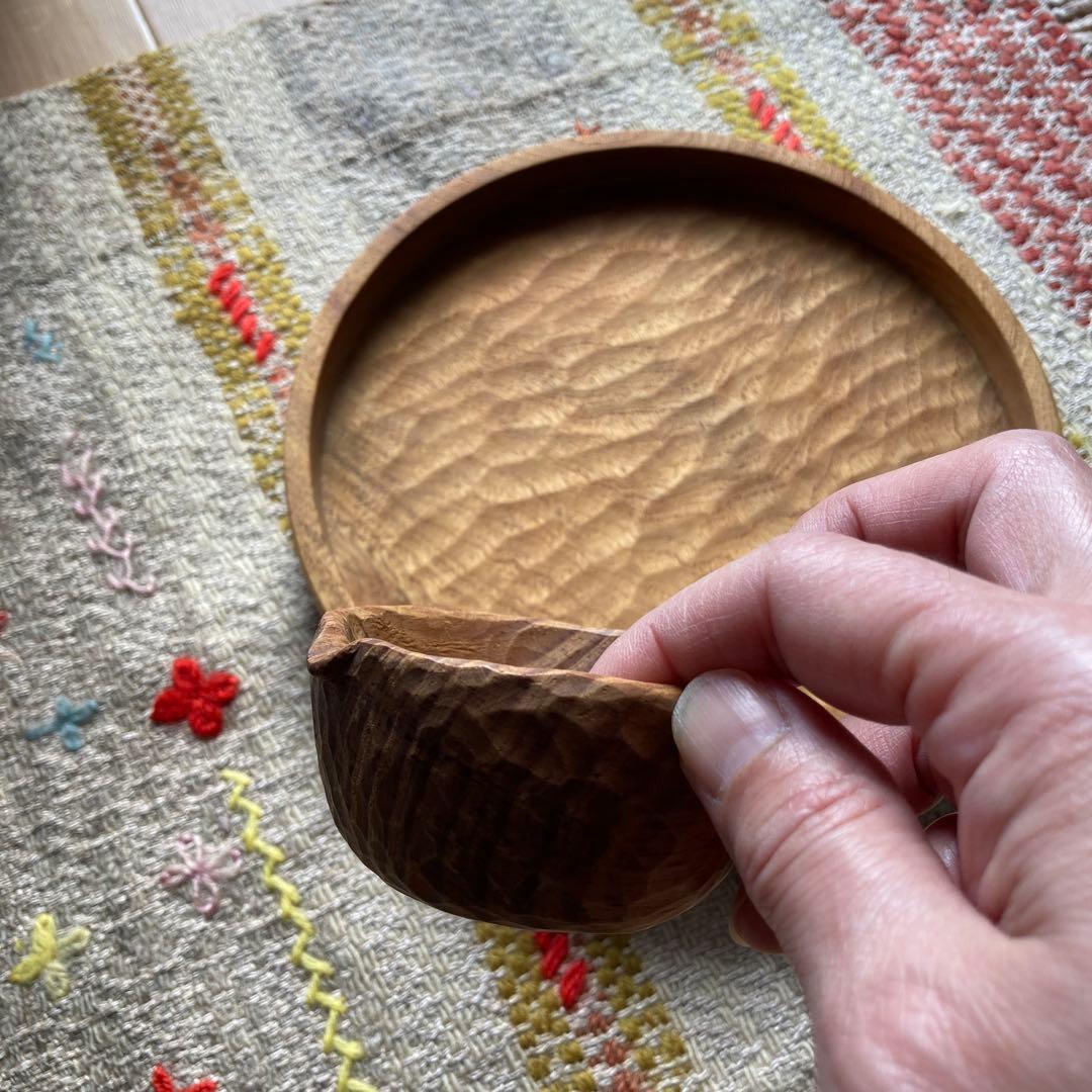 木のお盆＆木の片口