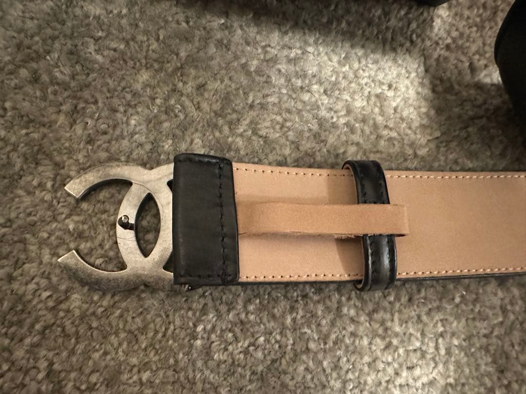 【ほぼ未使用】シャネル ココマーク ベルト カメリア NO.5香水瓶 85/34