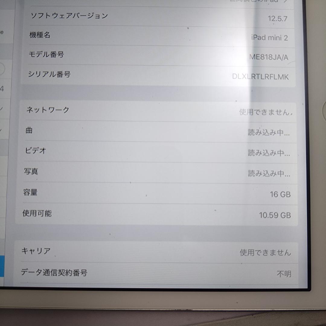 Apple iPad Air2 MGH72J/A　ROM:16GB　動作中古