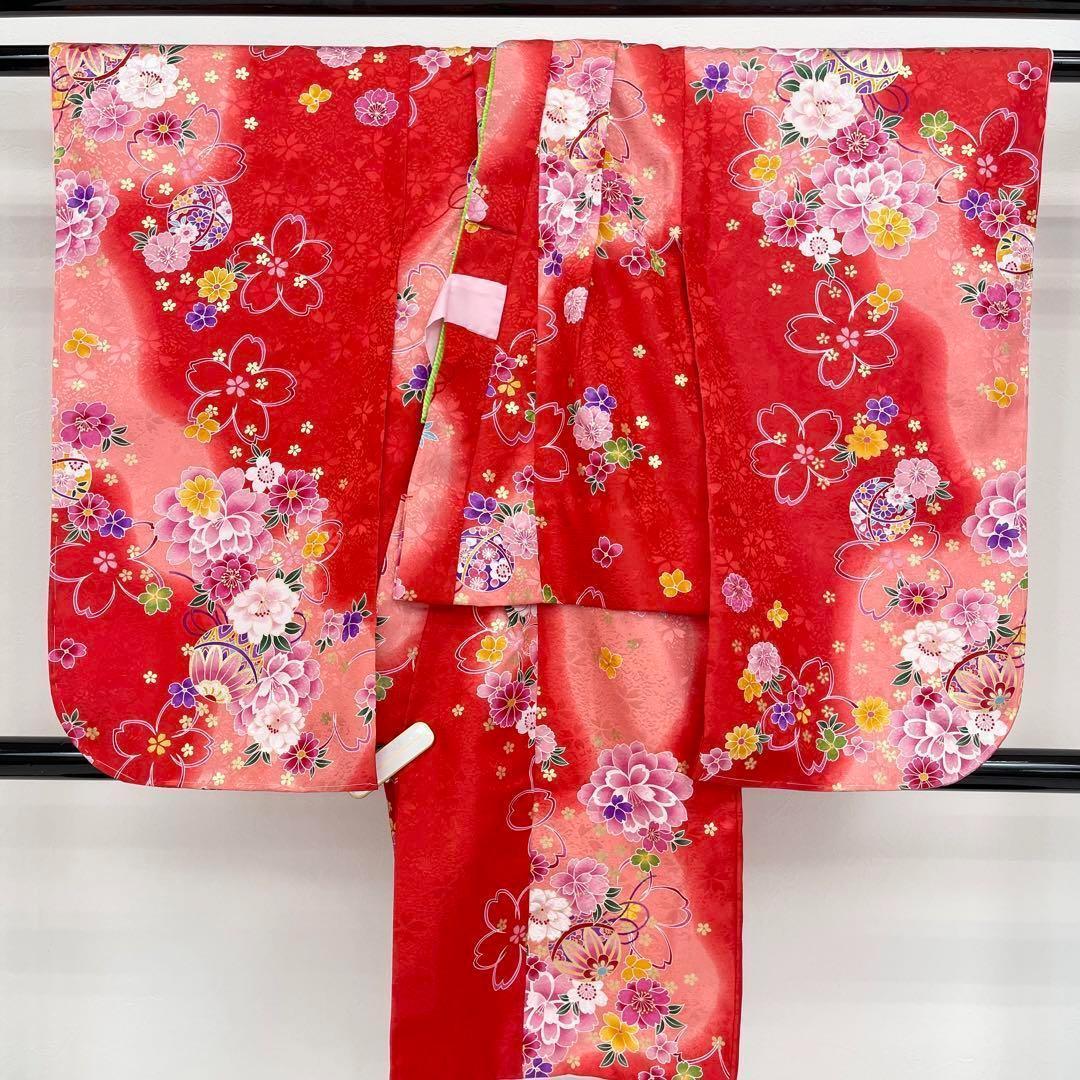 【着物と帯 時流】O110ys◆七五三 3才女 着物&被布コート+長襦袢◆ 美品