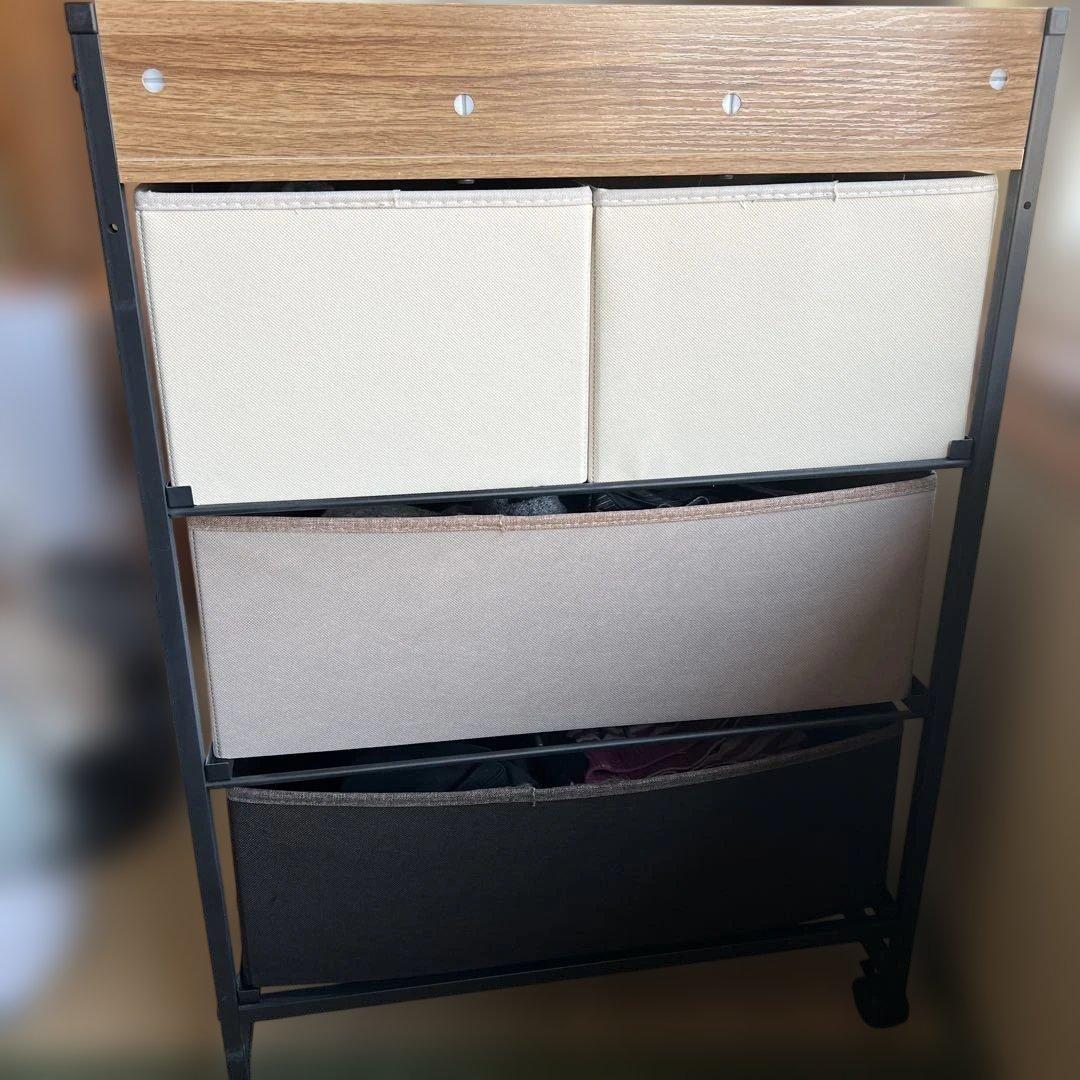 収納チェスト 4段 キャスター付き