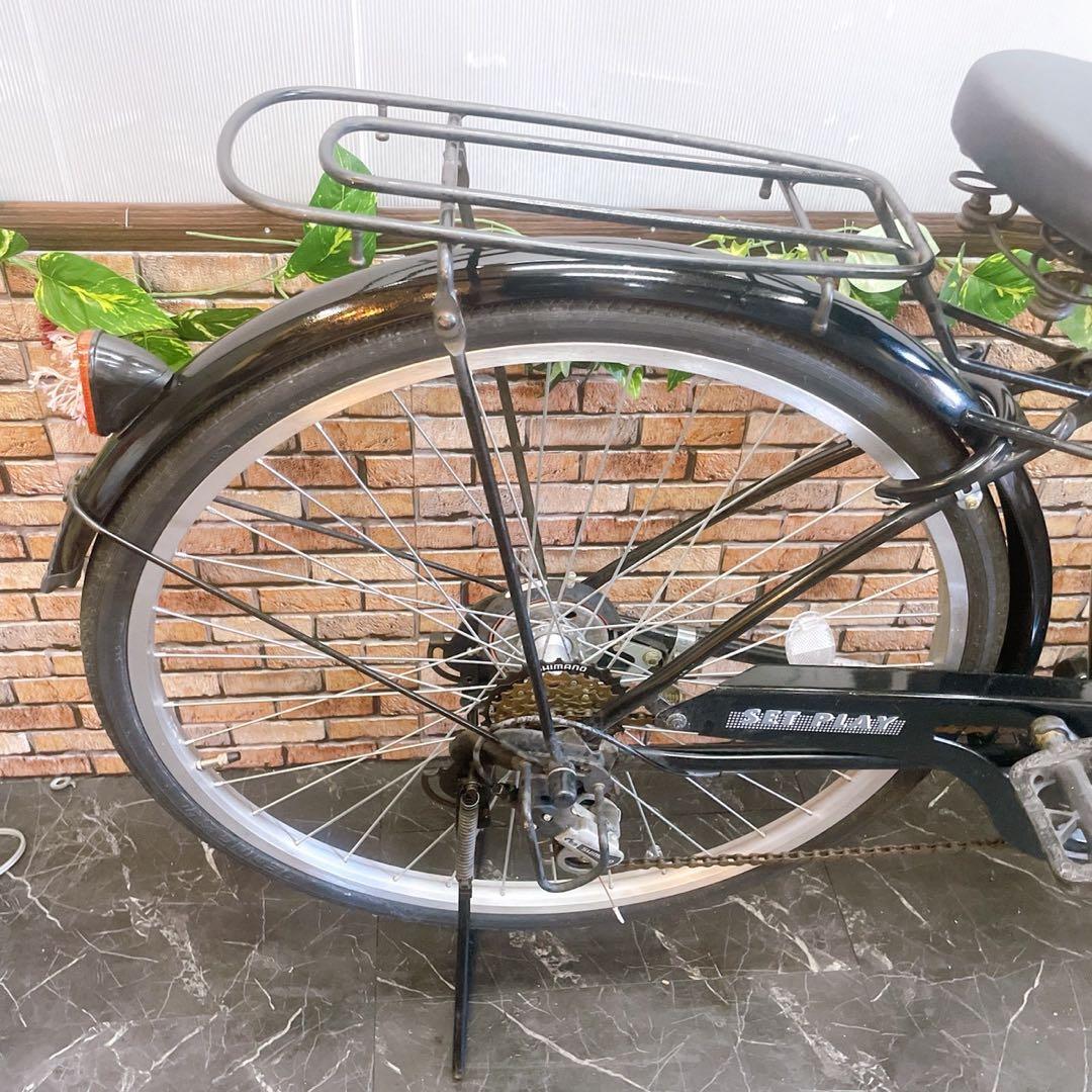 【49】一般車 ママチャリ SET PLAY ブラック 26インチ