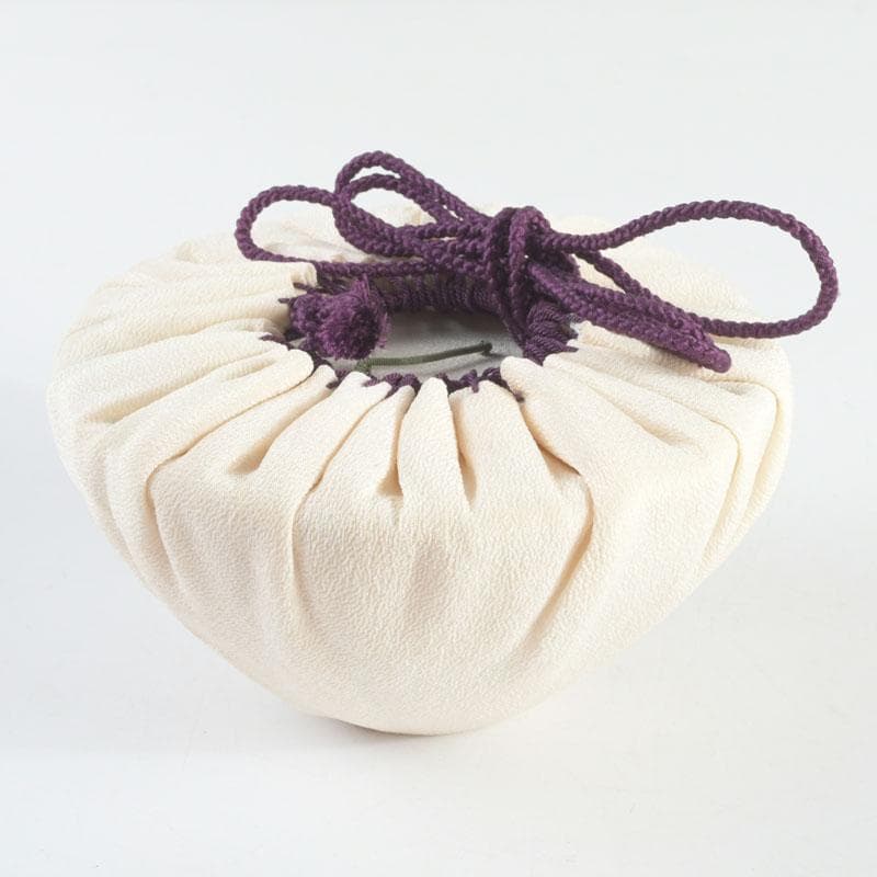 茶道具　桶谷定一作　灰被　天目茶碗　仕覆付　共布共箱　C　9487