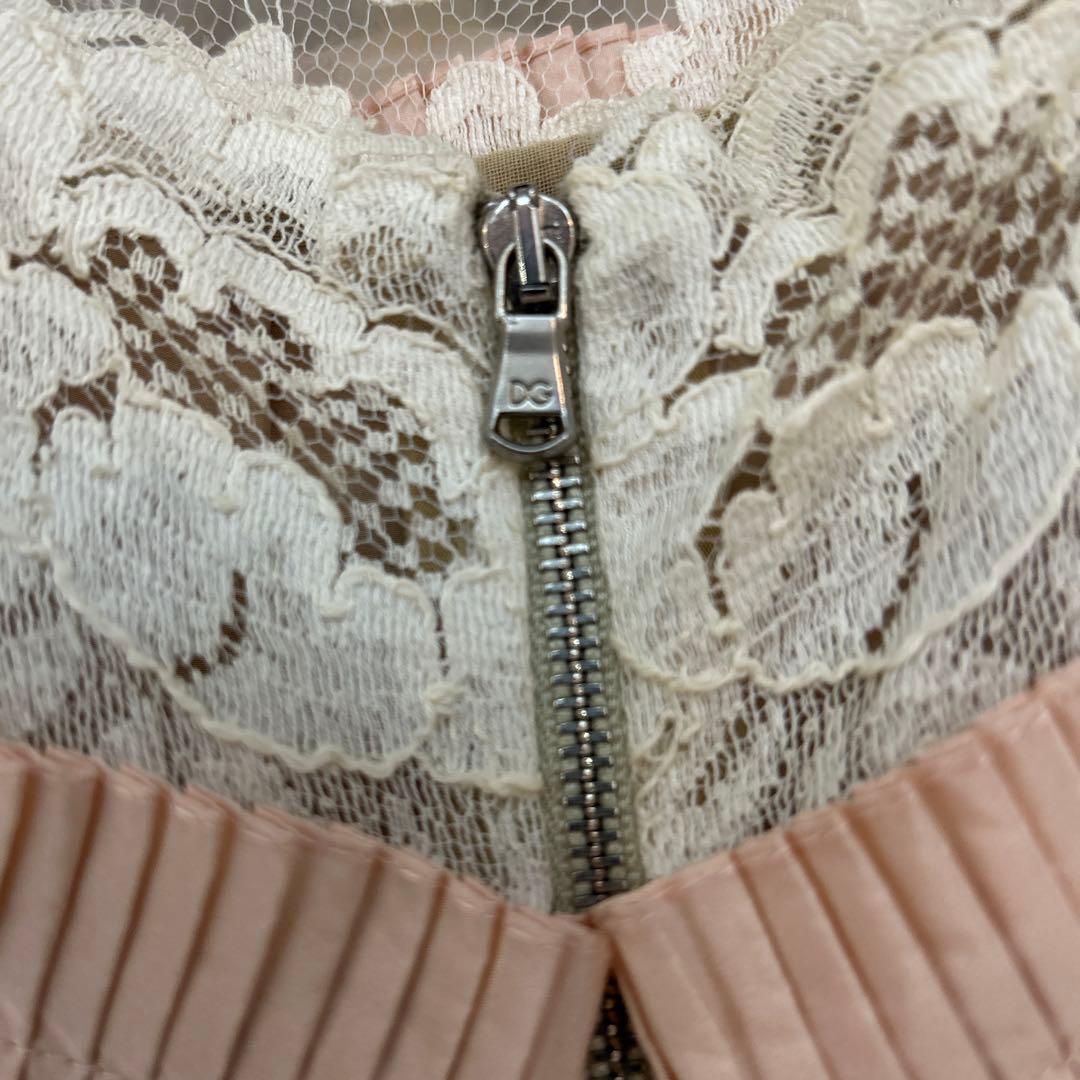 新品未使用　ドルチェアンドガッパーナ　レースキャミソール ベージュ フラワー装飾